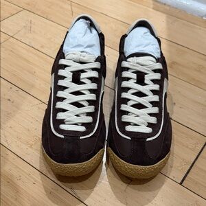Dolce Vita Brown and Cream Sneakers